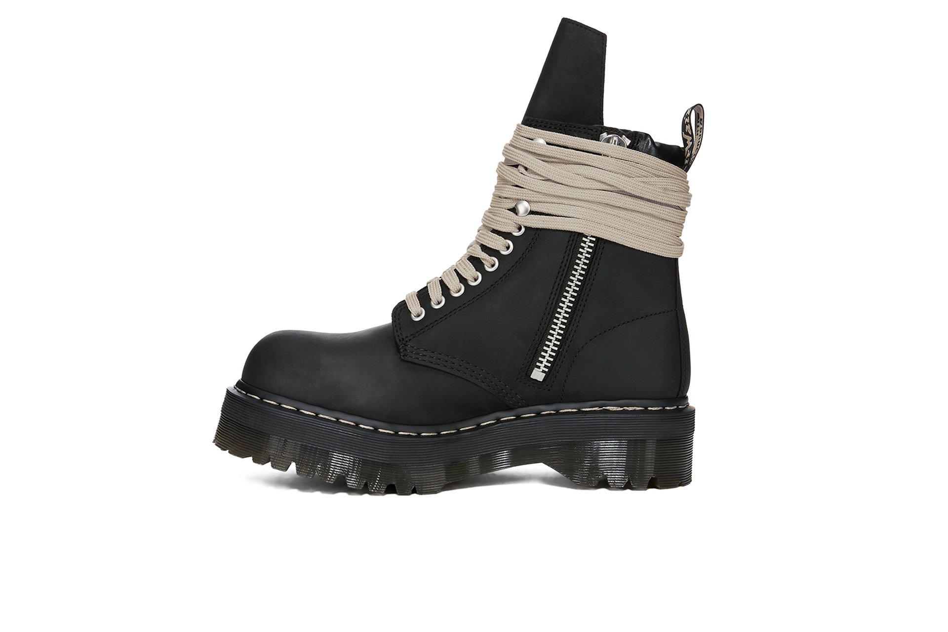 Rick Owens x Dr. Martens Leather Boots - Quad Sole Steel Toe Boot