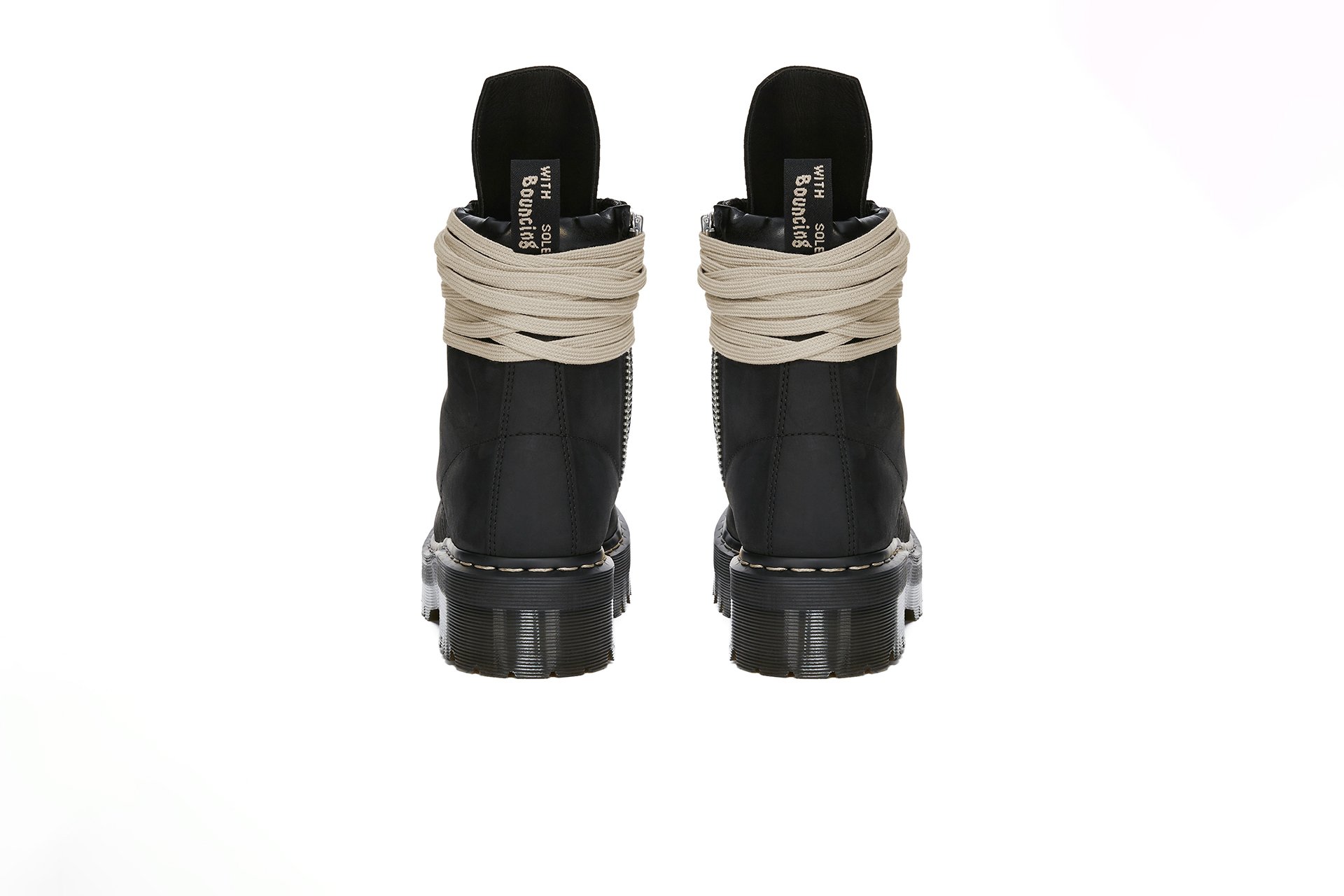 Rick Owens x Dr. Martens Leather Boots - Quad Sole Steel Toe Boot